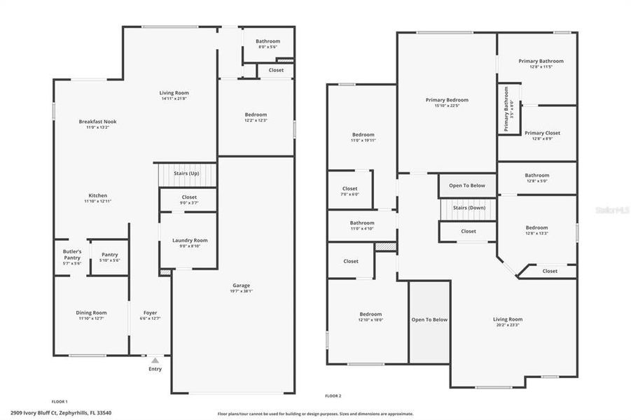2D floor plan layout of this home in , Zephyrhills, FL (Image 5).