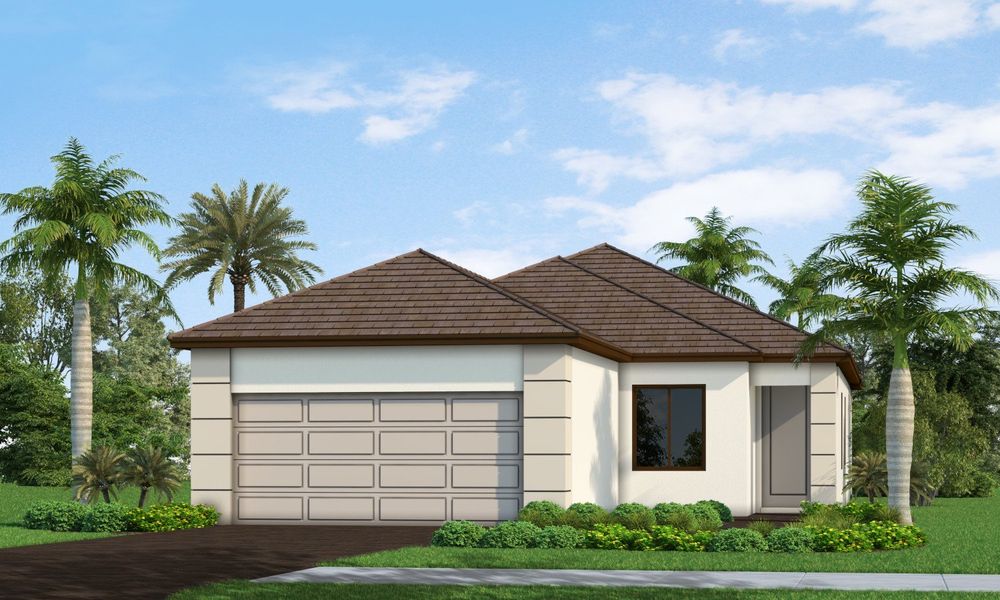 Representative exterior photo of a completed home built from the Liberty 4 by Neal Communities in Boca Royale Golf & Country Club at Wellen Park, Englewood, FL (Image 11).