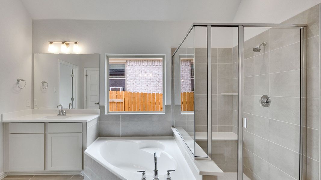 Furnished interior view inside a new home in Oaks at San Gabriel, Georgetown (Image 24).