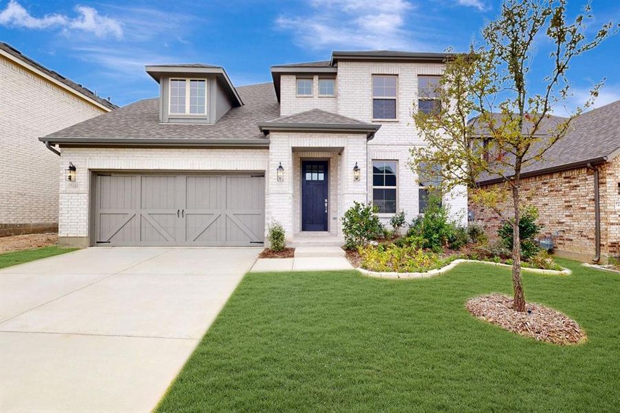 Front exterior of a new home in Aster Park, McKinney, TX, highlighting curb appeal (Image 21). Front exterior of a new home in Aster Park, McKinney, TX, highlighting curb appeal (Image 21).