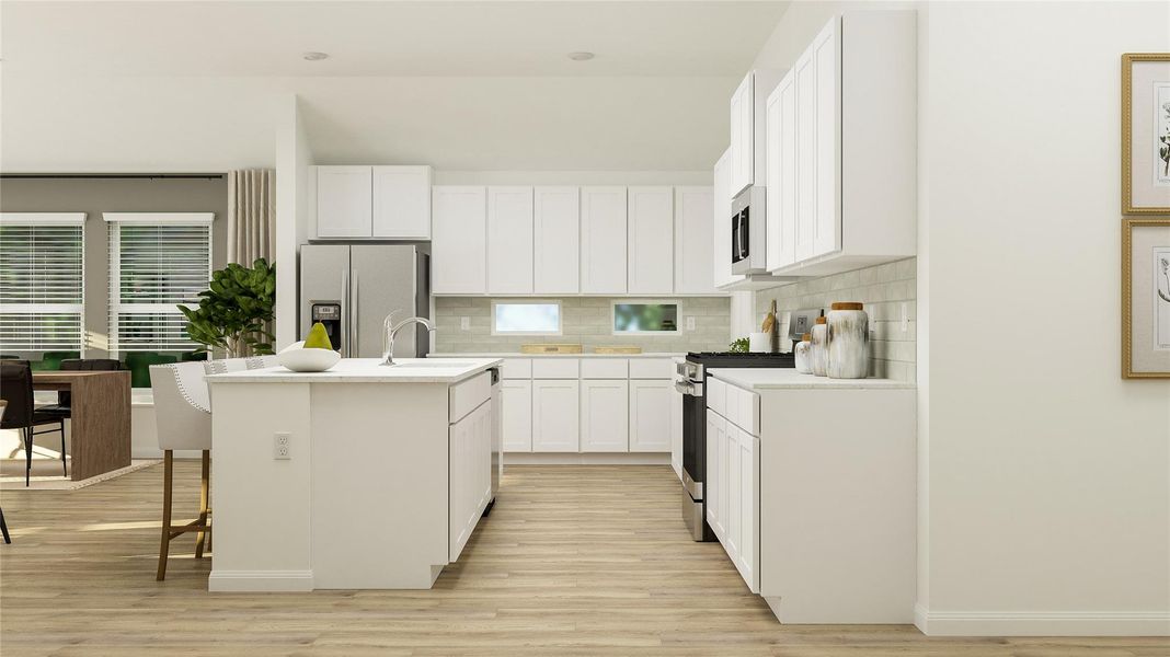 Furnished interior view inside a new home in Lively Ranch: Brookstone Collection, Georgetown (Image 10).