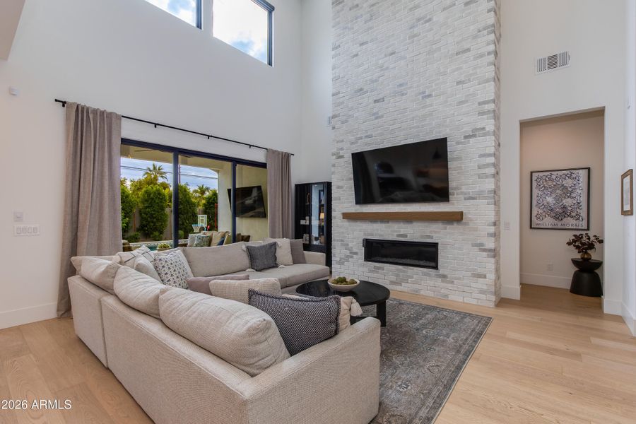 Living Room with Fireplace