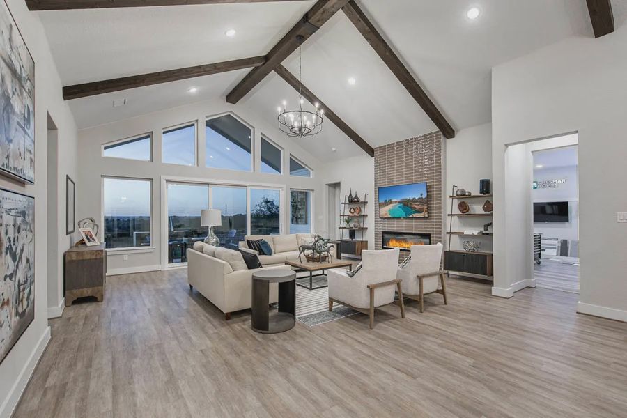 Representative furnished interior of a home built from the Gregory by Chesmar Homes in Caliza Reserve, Boerne (Image 10).