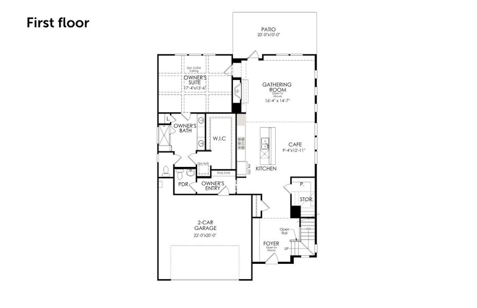 2D floor plan layout for the Willowcrest by John Wieland in Villages at Sharon Springs, Cumming, GA (Image 3). 2D floor plan layout for the Willowcrest by John Wieland in Villages at Sharon Springs, Cumming, GA (Image 3).