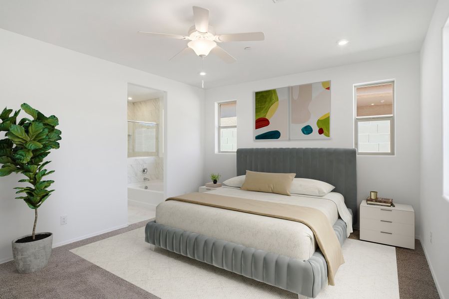 Furnished interior view inside a new home in Highpointe at Northpointe, Peoria (Image 9). Furnished interior view inside a new home in Highpointe at Northpointe, Peoria (Image 9).