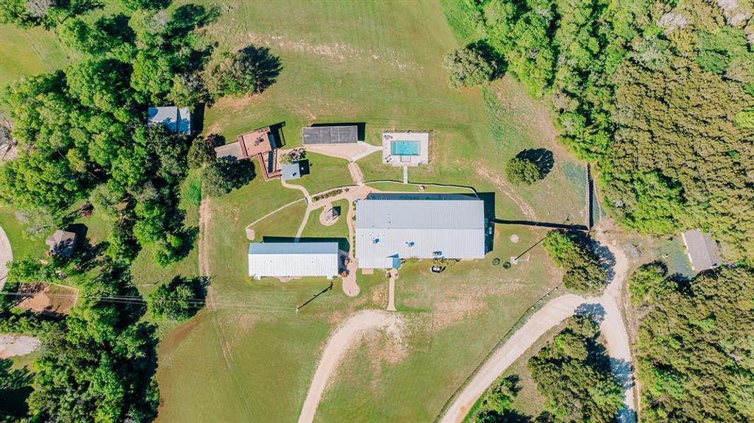 View from above of property