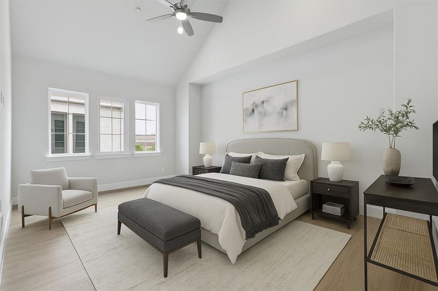 Virtual Staging of Primary Bedroom