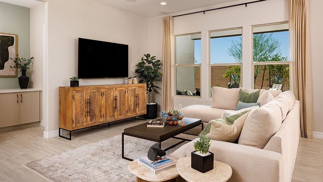 Representative furnished interior of a home built from the Everglade by Taylor Morrison in Saddleback, Peoria (Image 7).