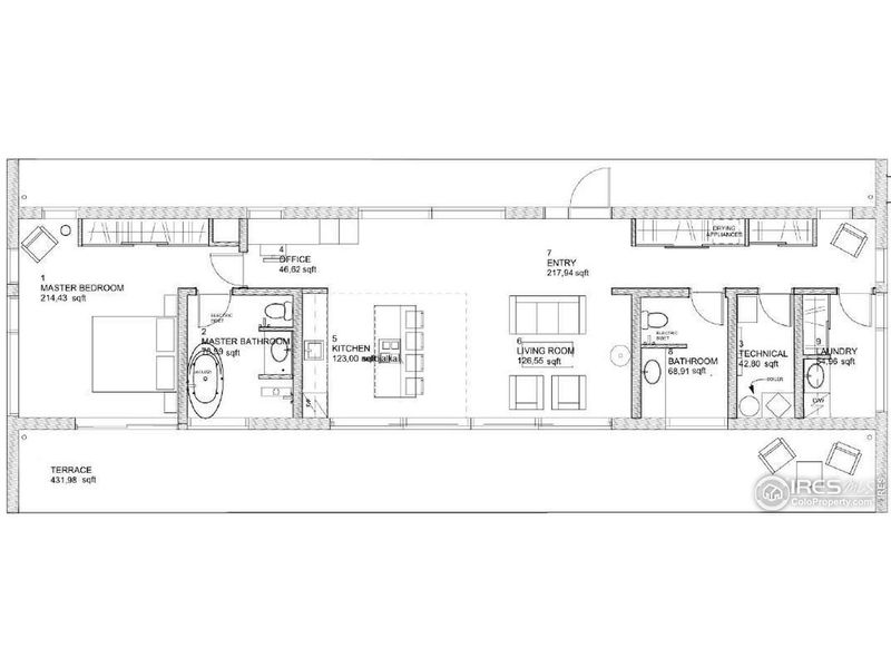 2D floor plan layout of this home in , Loveland, CO (Image 3).