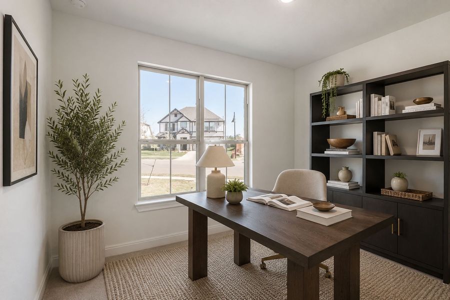 Furnished interior view inside a new home in Saddleback at Santa Rita Ranch, Liberty Hill (Image 19). Furnished interior view inside a new home in Saddleback at Santa Rita Ranch, Liberty Hill (Image 19).