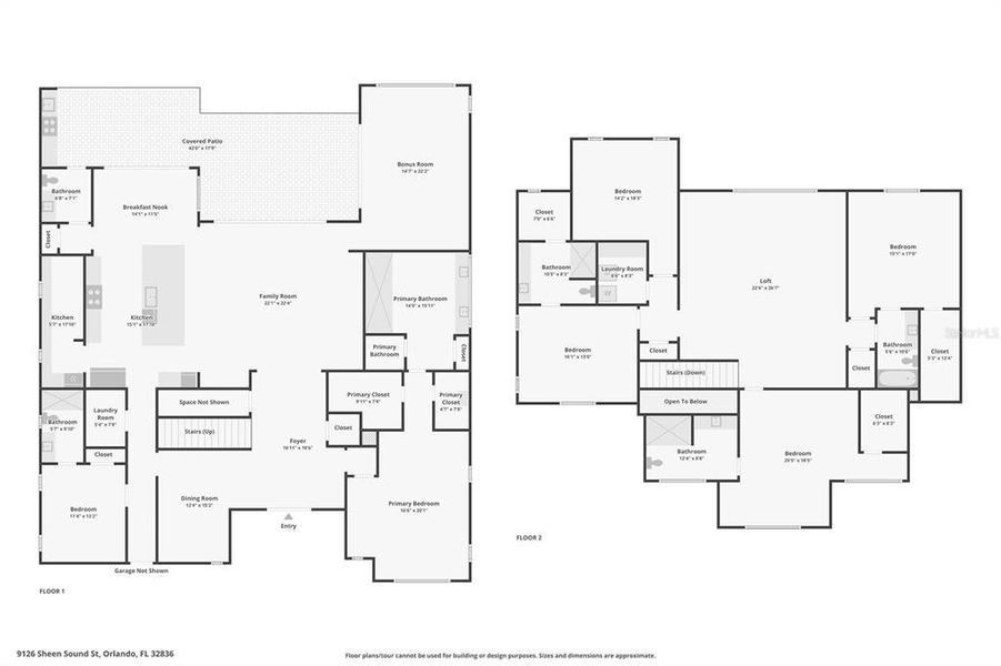 2D floor plan layout of this home in , Orlando, FL (Image 7).