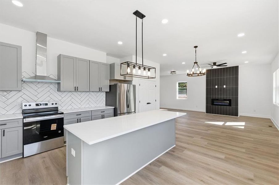 Furnished interior view inside a new home in , Atlanta (Image 11).