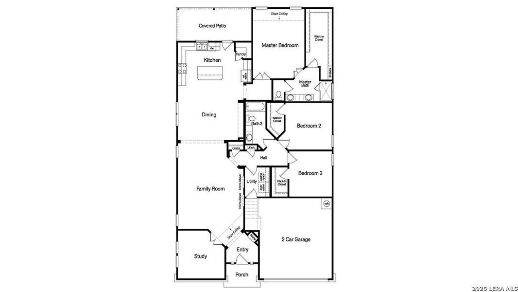 2D floor plan layout of this home in Riverstone at Westpointe, San Antonio, TX (Image 2).