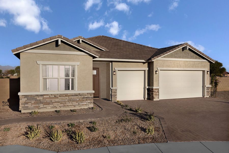 Representative exterior photo of a completed home built from the Garnet by Mattamy Homes in Las Ventanas, Goodyear, AZ (Image 24).