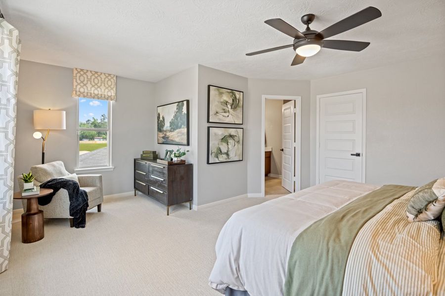 Representative furnished interior of a home built from the 1907 Modeled by KB Home in Madera Trails, New Caney (Image 10).