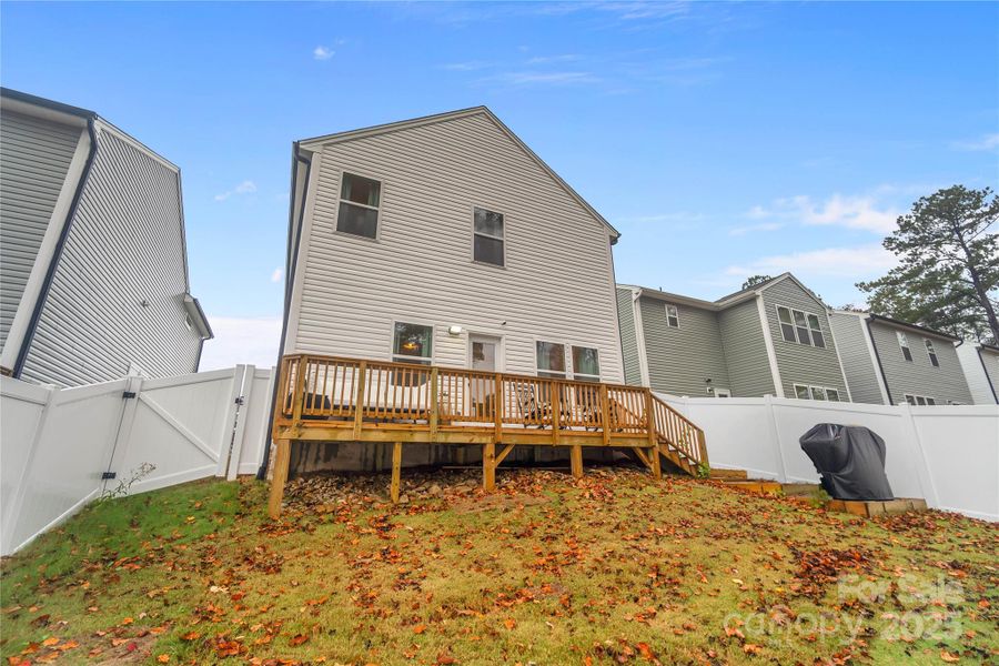 Exterior details and patio area of a home in Aubreywood, Charlotte (Image 23). Exterior details and patio area of a home in Aubreywood, Charlotte (Image 23).