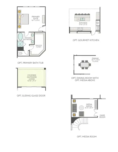 2D floor plan layout of this home in Lagos Reserve, Manor, TX (Image 6).