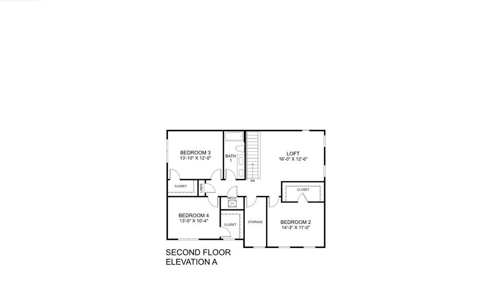 2D floor plan layout of this home in Silver Oaks, Port St. Lucie, FL (Image 3).
