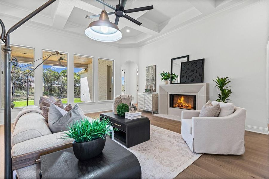 Furnished interior view inside a new home in SouthBend Estates, Granbury (Image 9).