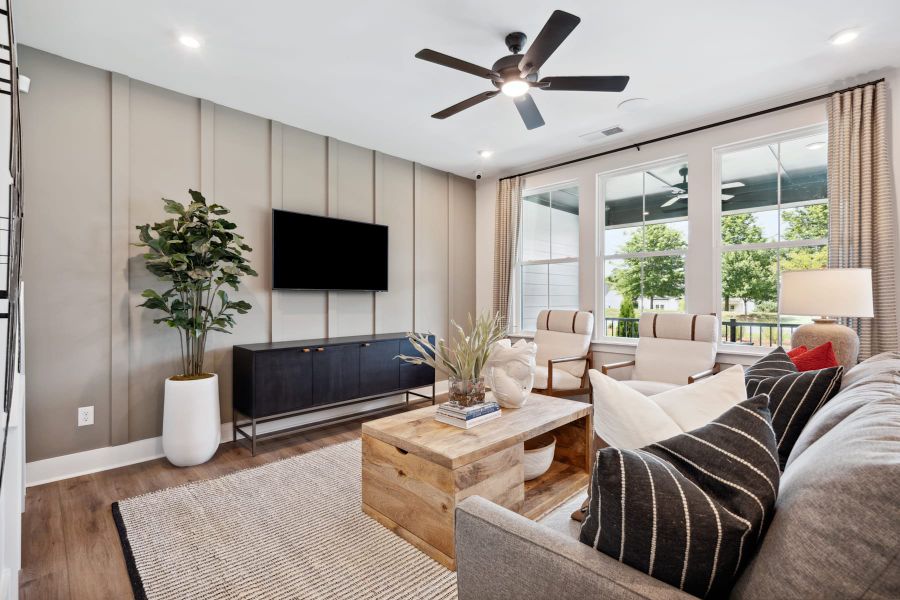 Representative furnished interior of a home built from the Allison by Tri Pointe Homes in Seven Oaks, Belmont (Image 22).
