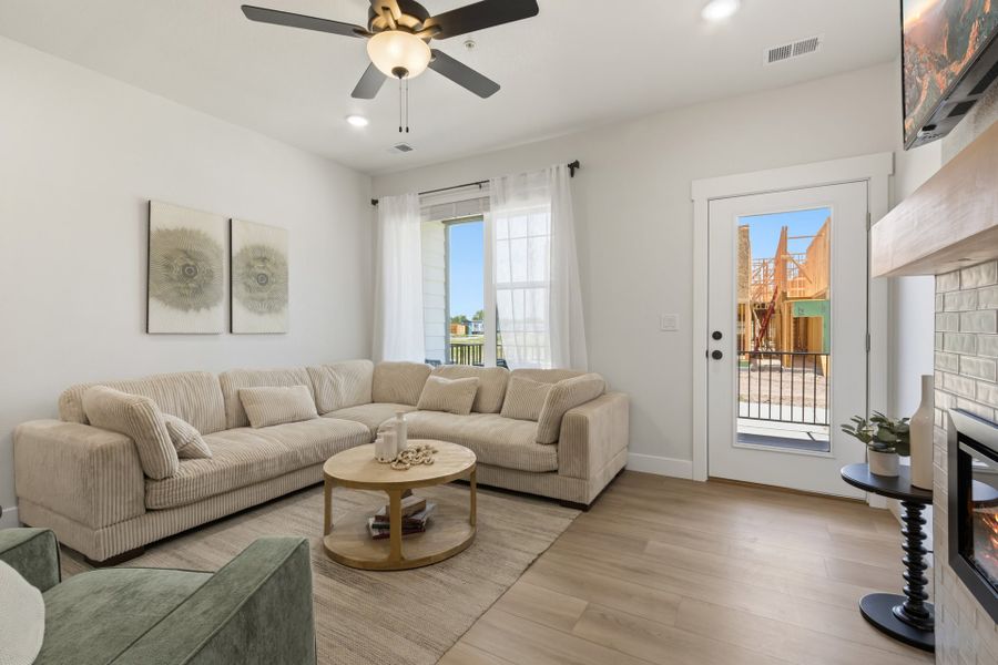 Representative furnished interior of a home built from the The Crestone by Landmark Homes in Northfield at Old Town, Fort Collins (Image 5).