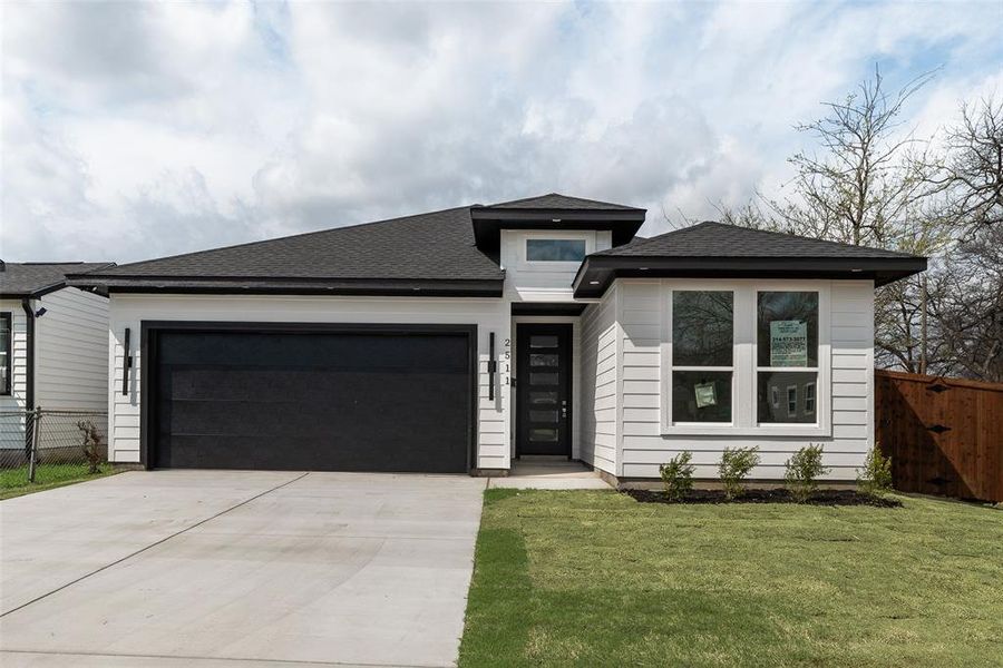 Front exterior of a new home in , Dallas, TX, highlighting curb appeal (Image 17).