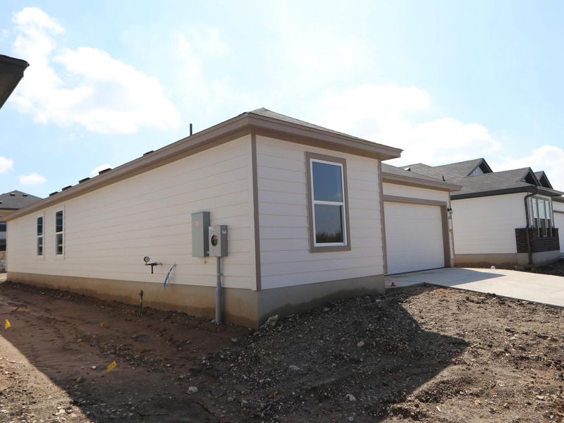 Exterior details and patio area of a home in Marble Creek Crossing, Austin (Image 13). Exterior details and patio area of a home in Marble Creek Crossing, Austin (Image 13).