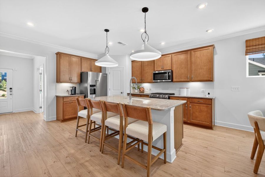 Representative furnished interior of a home built from the Hampton by Pulte Homes in Watermist at Mirror Lake, Villa Rica (Image 18).