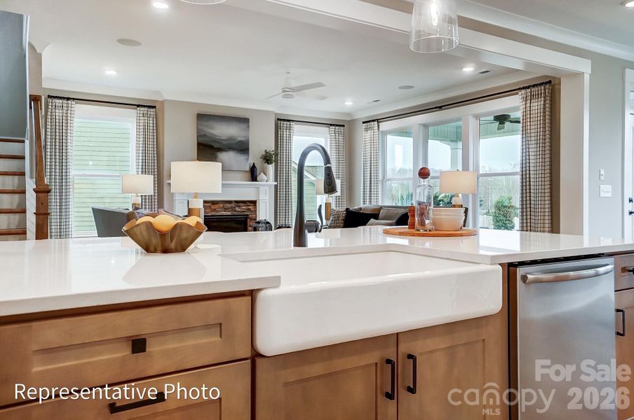 Furnished interior view inside a new home in Robinson Oaks, Gastonia (Image 6). Furnished interior view inside a new home in Robinson Oaks, Gastonia (Image 6).