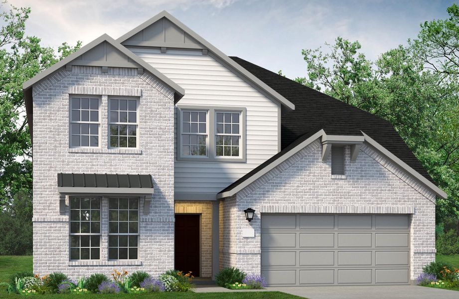 Representative exterior photo of a completed home built from the Nueces by UnionMain Homes in Lake Breeze, Lavon, TX (Image 27).