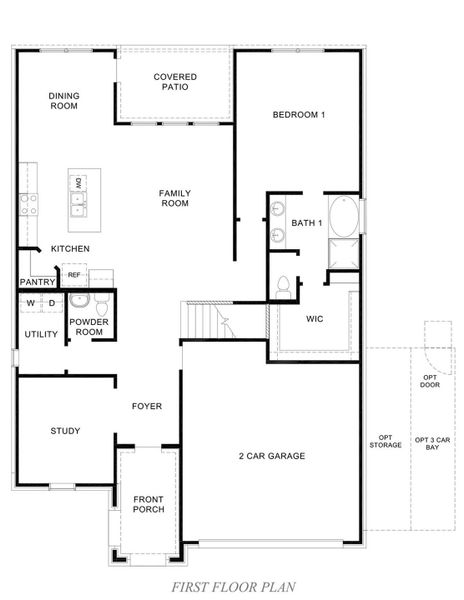 2D floor plan layout of this home in Hills of Westlake, Conroe, TX (Image 5).