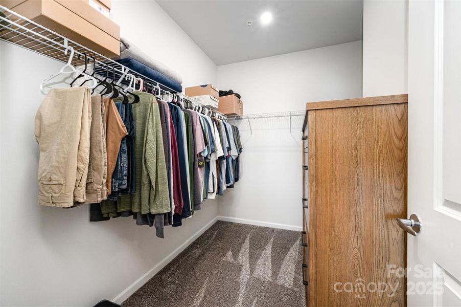 Oversized walk in closet.