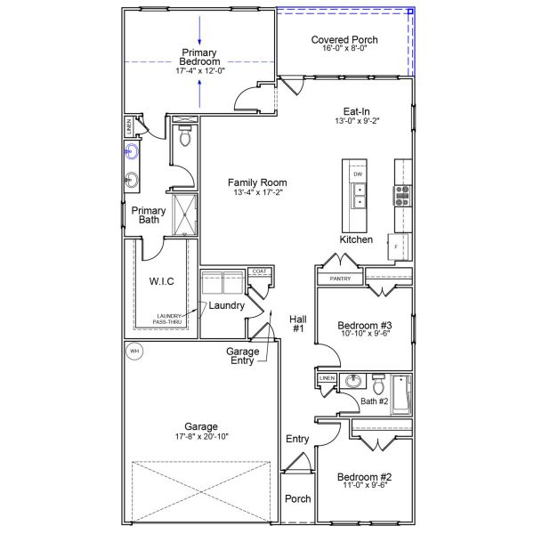2D floor plan layout of this home in Hainer Place, Conway, SC (Image 3). 2D floor plan layout of this home in Hainer Place, Conway, SC (Image 3).