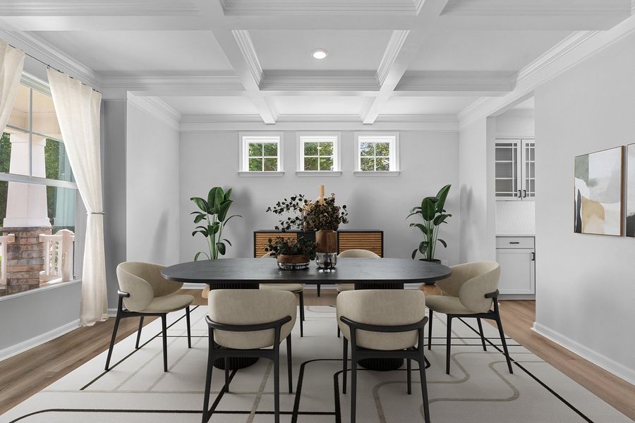 Representative furnished interior of a home built from the Keowee - Vanguard Collection by Mungo Homes in Hanes Lake, Winston-Salem (Image 4).