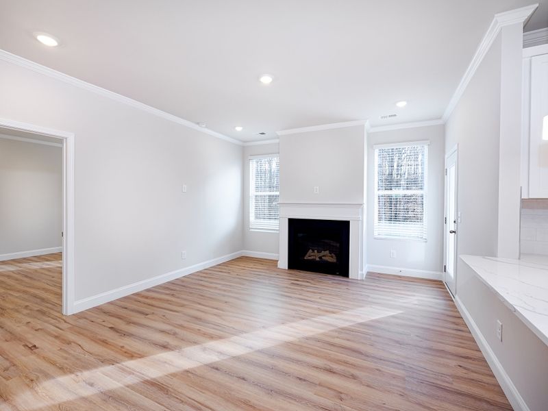Representative unfurnished interior of a home built from the Hannah by Brookline Homes in The Terraces at Cramerton Mills, Gastonia (Image 8).