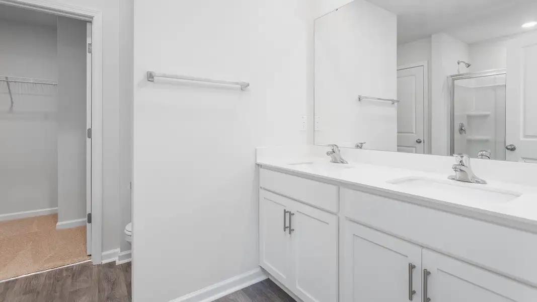 Furnished interior view inside a new home in The Gables at Edinborough Townes, Gibsonville (Image 3).