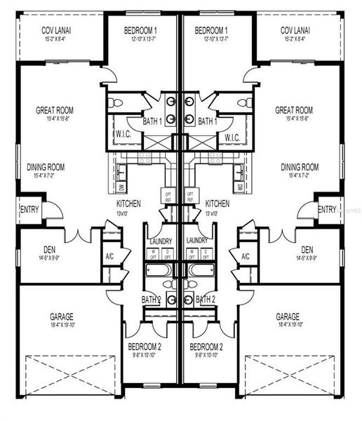 2D floor plan layout of this home in Central Parc, North Port, FL (Image 3).