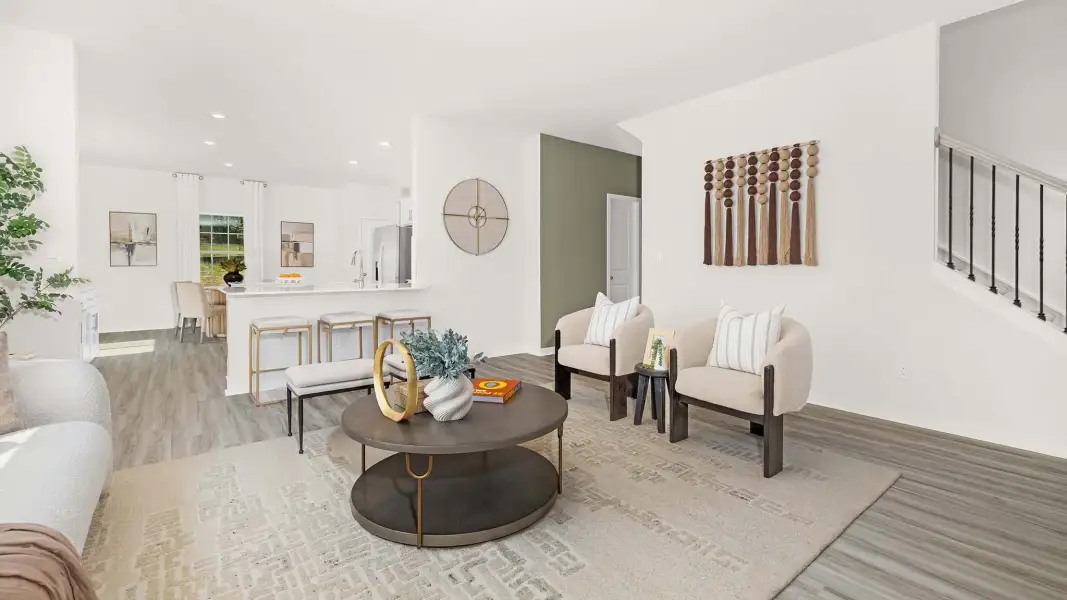 Furnished interior view inside a new home in Reedy Creek Preserve, Charlotte (Image 11).