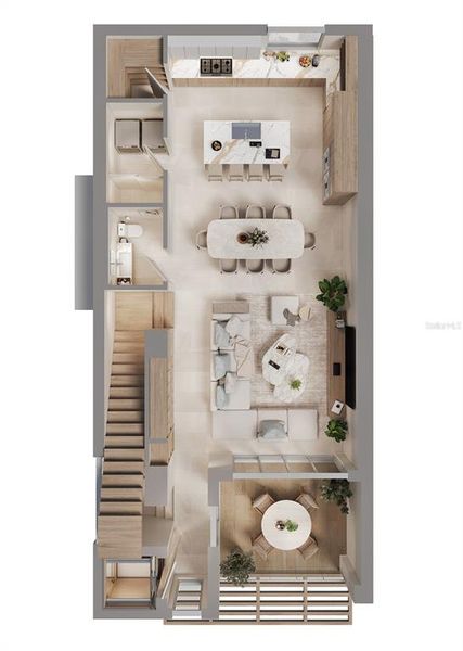 2nd floor 3D rendering