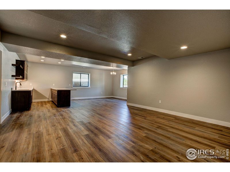 Finished Basement w/ luxury vinyl flooring