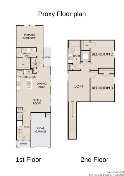 2D floor plan layout of this home in Sutton Farms, San Antonio, TX (Image 3).