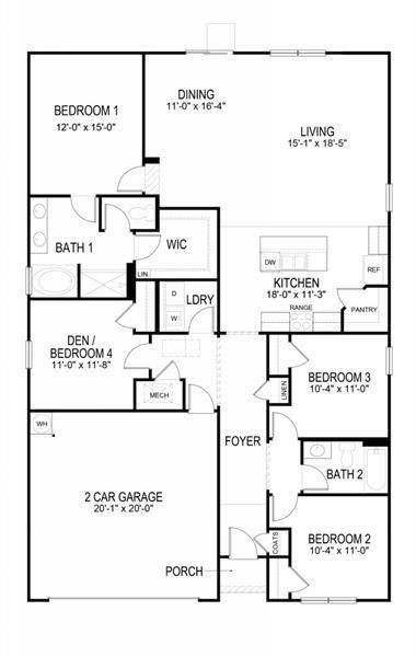 2D floor plan layout of this home in Lost Creek, Dallas, GA (Image 3). 2D floor plan layout of this home in Lost Creek, Dallas, GA (Image 3).