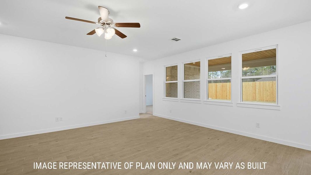 Representative unfurnished interior of a home built from the Berkshire by D.R. Horton in The Woods, Lumberton (Image 22). Representative unfurnished interior of a home built from the Berkshire by D.R. Horton in The Woods, Lumberton (Image 22).