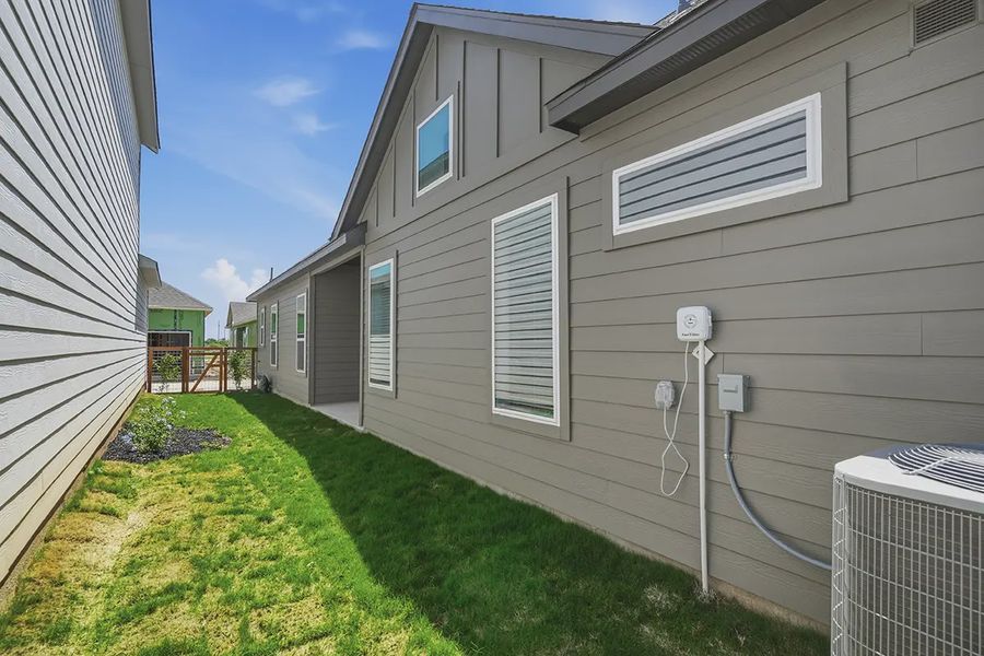 Exterior details and patio area of a home in The Crossvine, Schertz (Image 30).