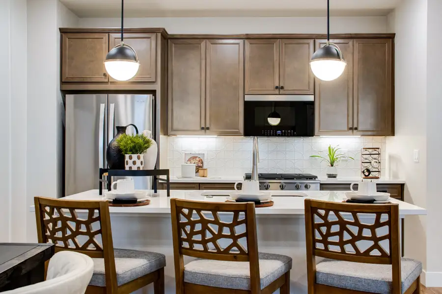 Furnished interior view inside a new home in Candelas Townhomes, Arvada (Image 3).
