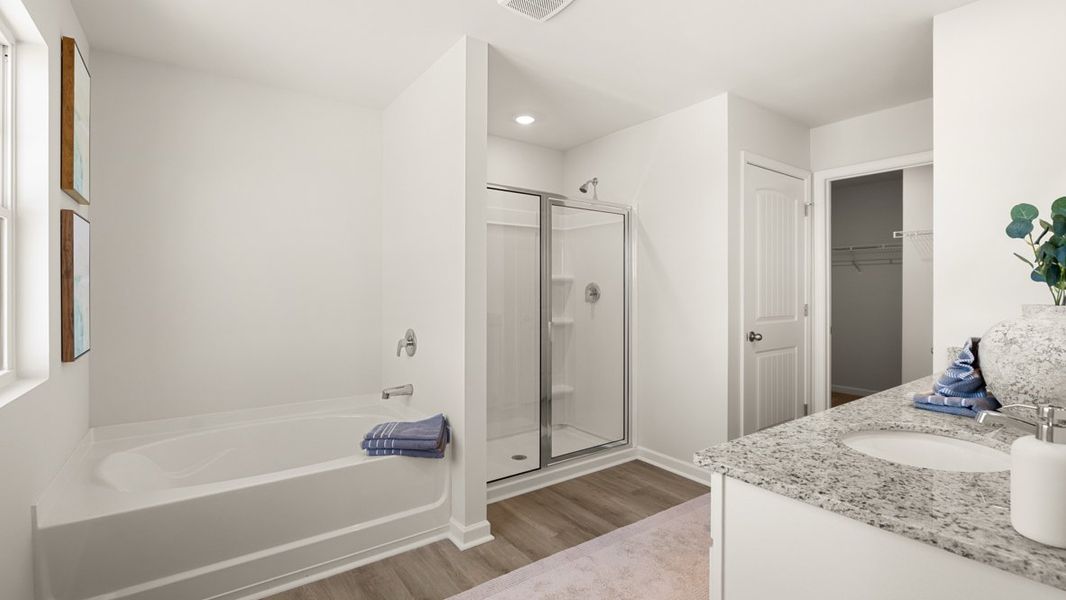 Representative furnished interior of a home built from the Sudbury 24' Townhome by D.R. Horton in Oconee Overlook Townhomes, Gainesville (Image 22).