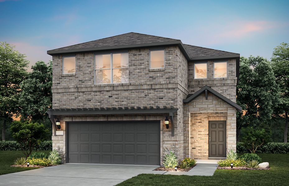 Representative exterior photo of a completed home built from the Ouray by Pulte Homes in Ribbonwood, Aubrey, TX (Image 25). Representative exterior photo of a completed home built from the Ouray by Pulte Homes in Ribbonwood, Aubrey, TX (Image 25).