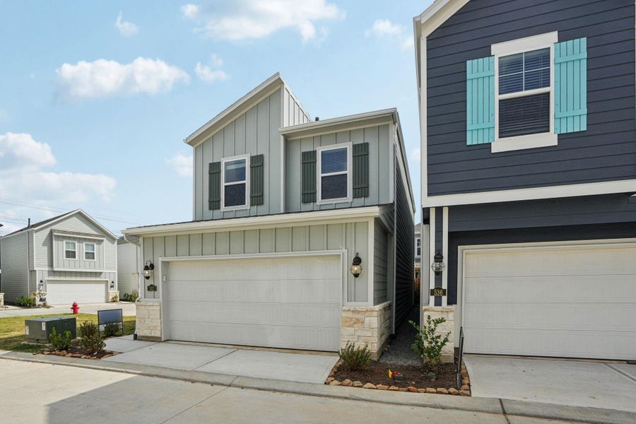 Exterior details and patio area of a home in Kemah Crossing - City Series, Kemah (Image 24). Exterior details and patio area of a home in Kemah Crossing - City Series, Kemah (Image 24).