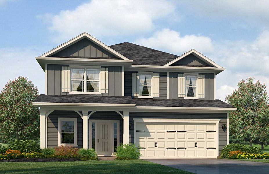 Representative exterior photo of a completed home built from the 3030 by Adams Homes in Parkland Place, Pace, FL (Image 23).