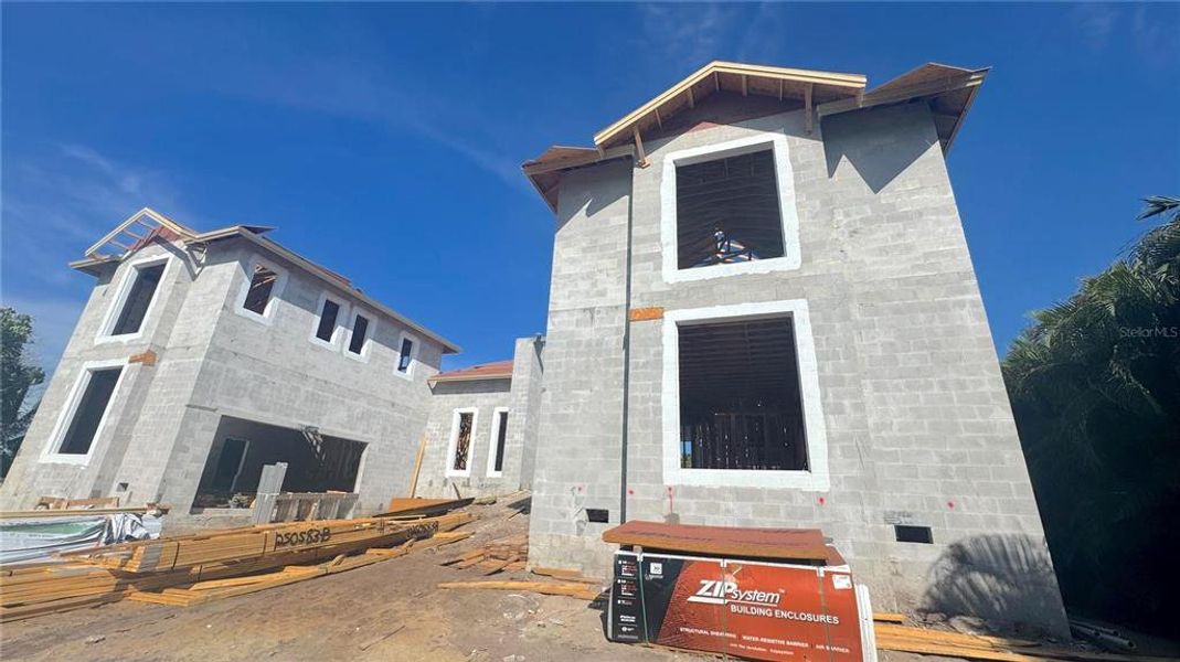 In-progress construction of a new home in , Sarasota, FL (Image 12).